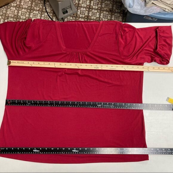 Women’s Red/Burgundy Top Size 3X - Picture 8 of 10